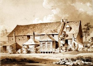 Casa de Reuniones de John Bunyan, Zoar Street, Gravel Lane, Southwark, Londres, 1813 de Thomas Hosmer Shepherd